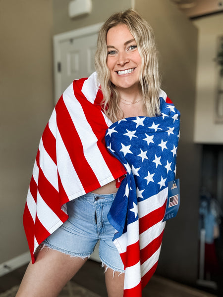 American Flag Beach Towel