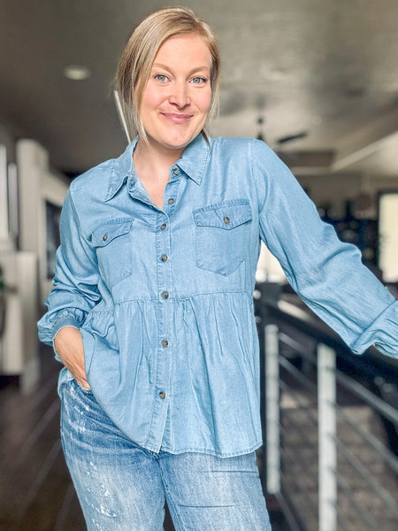 Shammy Chambray Top