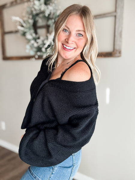 Minka Ruffle Sweater Cardigan