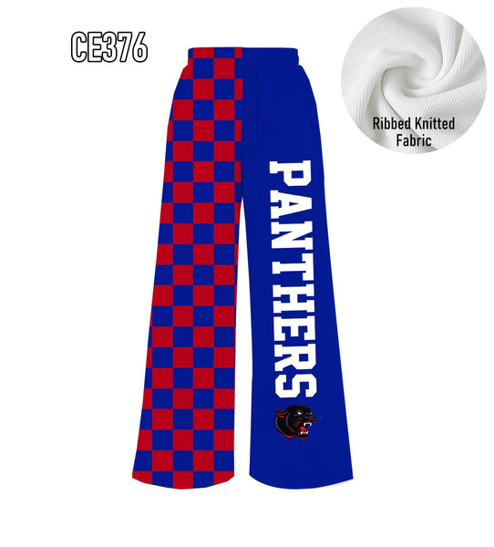 PREORDER Spiritwear Checkered Split Leg Bottom - PANTHERS