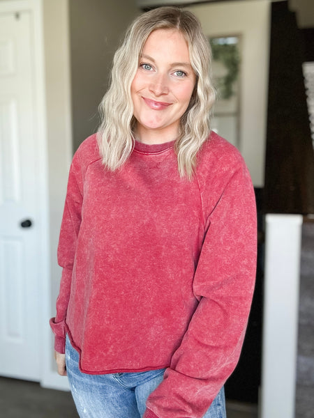 Heartland Mineral Wash Crop Pullover