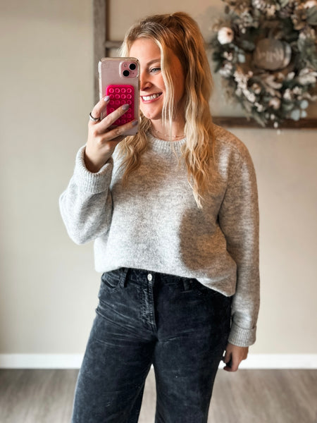 Miller Wide Leg Corduroy Pants - Black