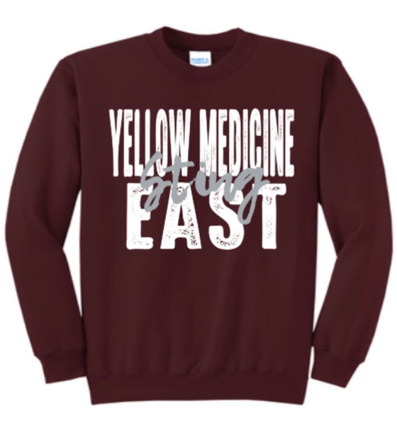PREORDER Spiritwear Crewneck Sweatshirt - Yellow Medicine East Sting