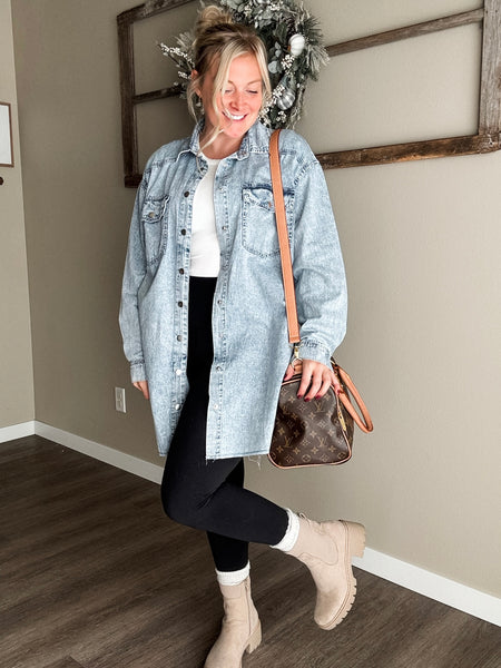 PREORDER Dakota Denim Shirt Dress