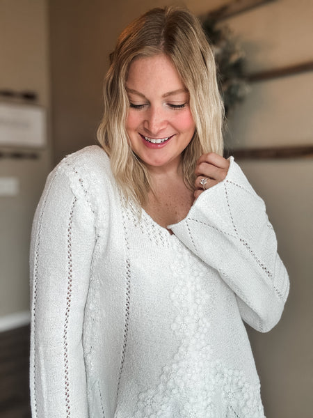 Fia Lace Trim Sweater