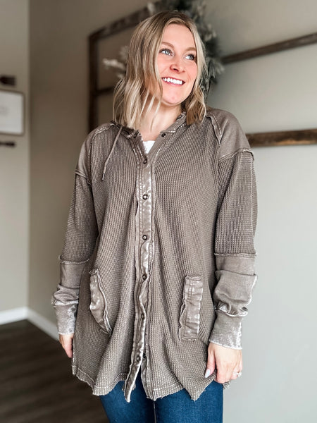 Quinley Waffle Knit Hoodie