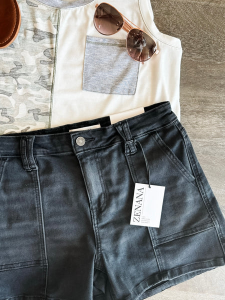 Bennett Utility Pocket Denim Shorts