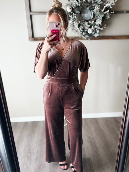Evella Velvet Jumpsuit