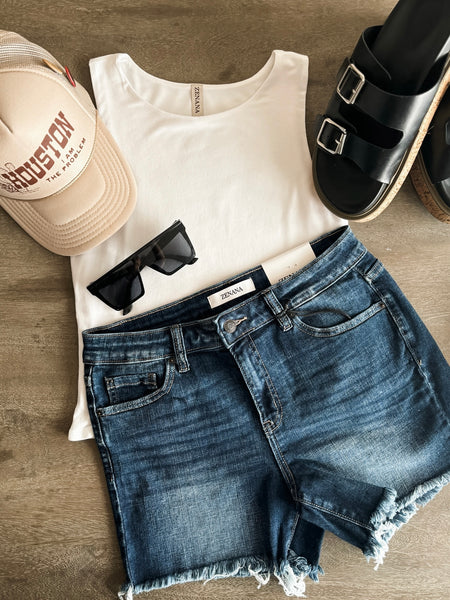 Spencer Mid Rise Denim Shorts