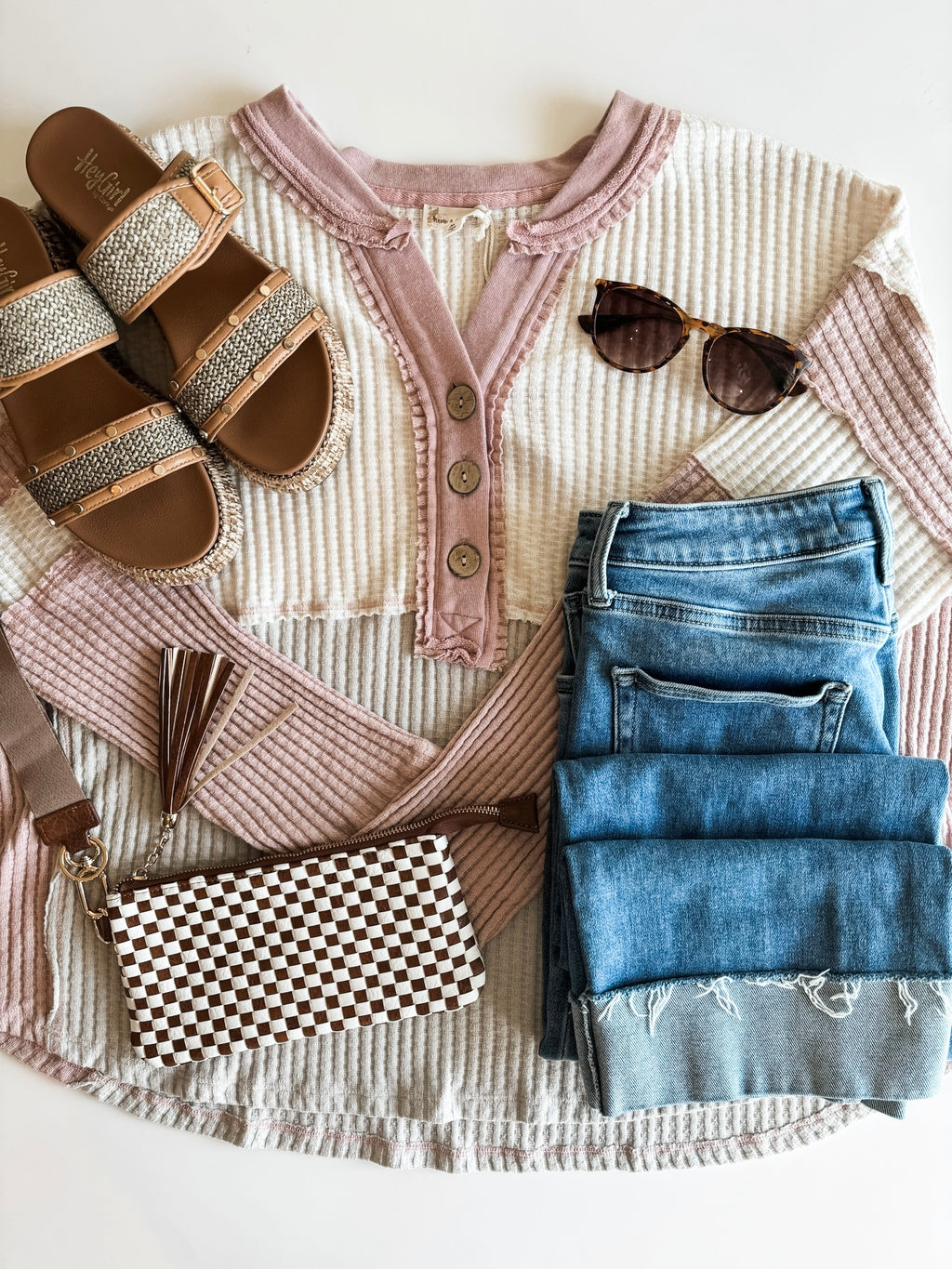 Effie Waffle Knit Top