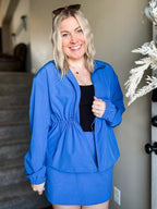 Navyn Cinch Peplum Jacket