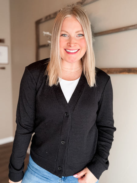 Callan Ribbed Button Down Cardigan