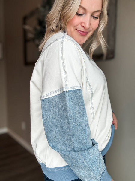 Dylan Mixed Knit Top