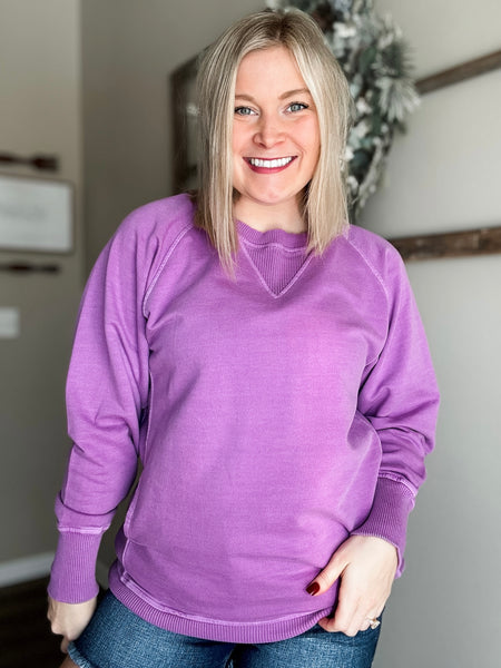 Shea Crewneck Sweatshirt - Lt Plum