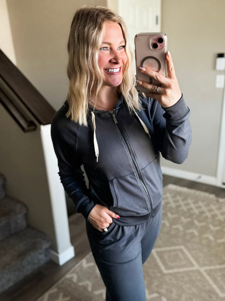 Skye Hacci Lounge Zip Jacket - Ash Grey