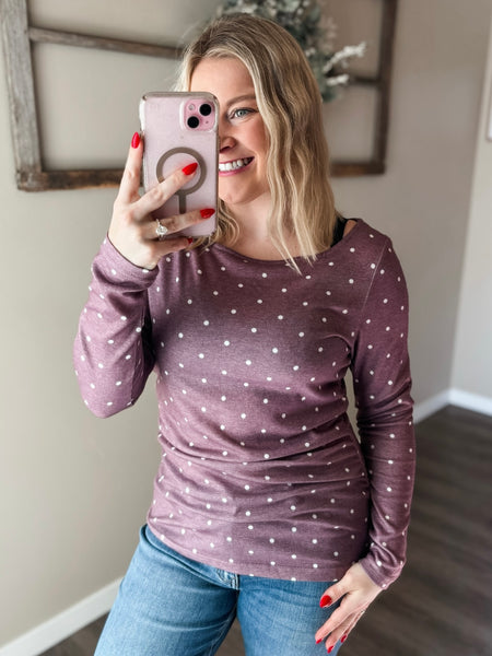 Shaley Polka Dot Top - SIZE MEDIUM