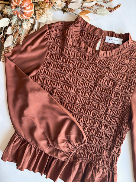 PREORDER Margaux Smocked Ruffle Blouse