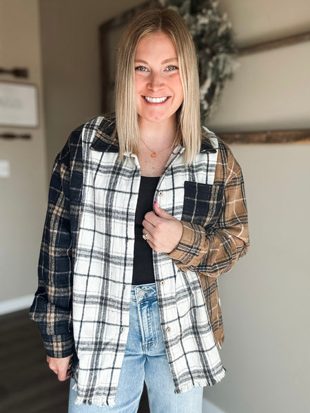PREORDER Phoebe Mixed Plaid Shacket