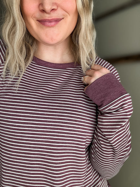 Marrie Stripe Raglan Top