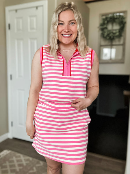 PREORDER First Serve Stripe Skort Set