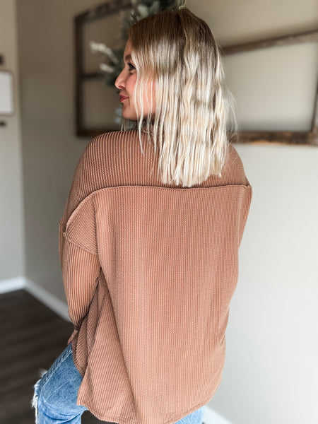 PREORDER Nori Ribbed Long Sleeve Top