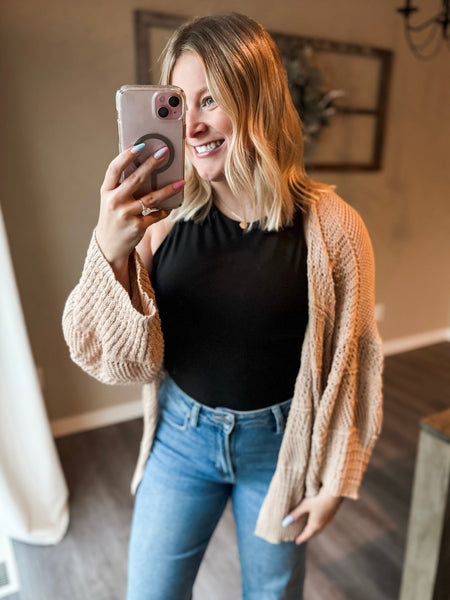 Kairi Netted Cardigan - Beige