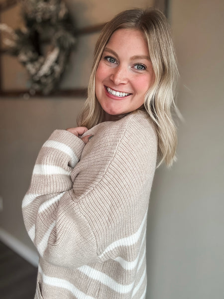 Marenna Stripe Maxi Cardigan