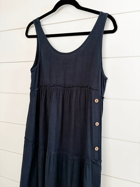 Toia Tiered Side Button Dress
