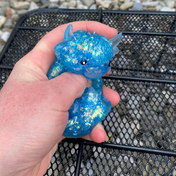 Highland Cow Squishy - Blue