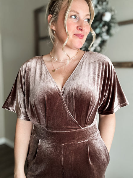 Evella Velvet Jumpsuit