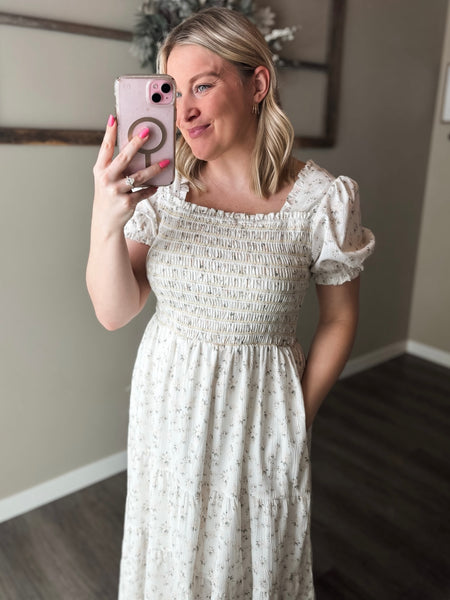Blythe Dainty Floral Maxi Dress - SIZE MEDIUM