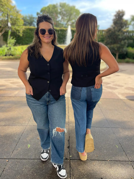 Manhattan Button Vest - SIZE SMALL