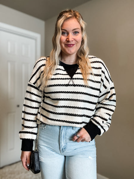 Bryn Stripe Knit Pullover