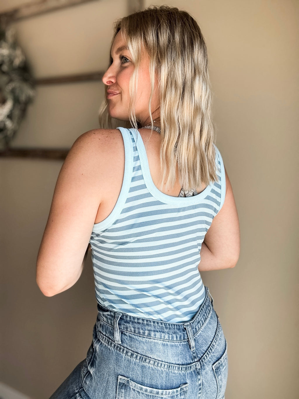 Hallee Striped Tank - SIZE MEDIUM