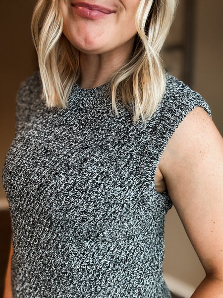 Ginny Sweater Vest Tank - Black