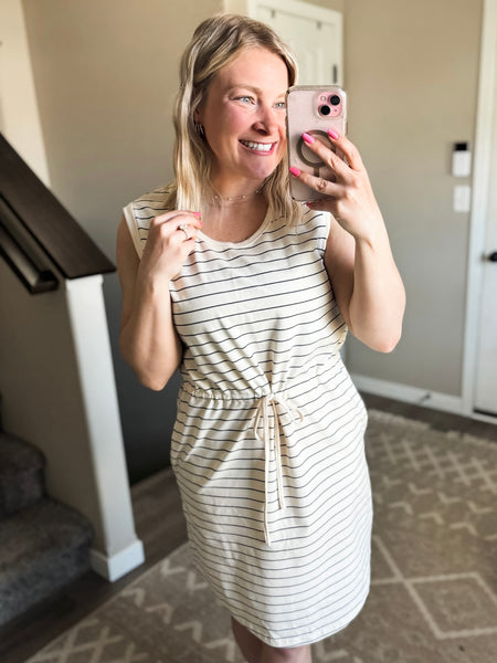 PREORDER Camillia Stripe Tie Dress