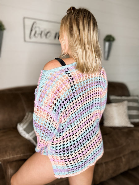 Easy Breeze Open Knit Sweater - SIZE MEDIUM