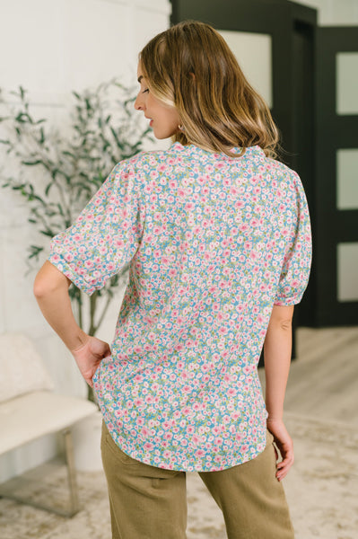 Everything in My Power Floral Puff Sleeve Blouse