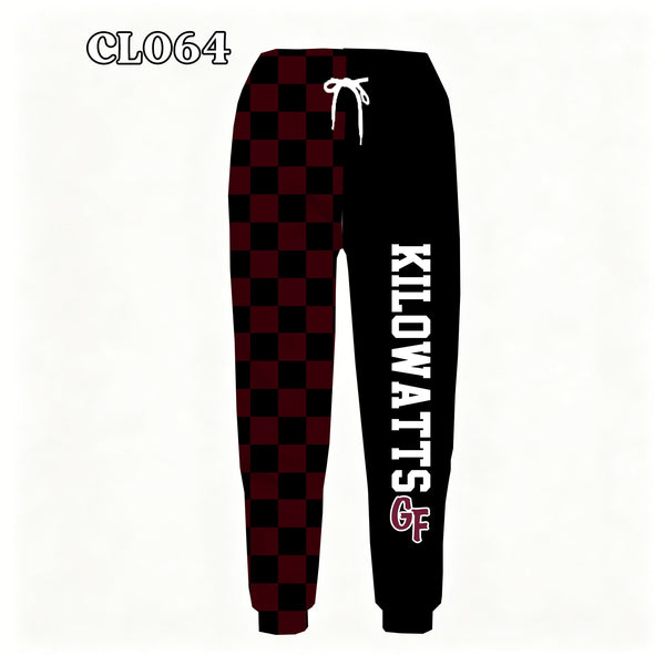 PREORDER Spiritwear Checkered Split Leg Bottom - KILOWATTS