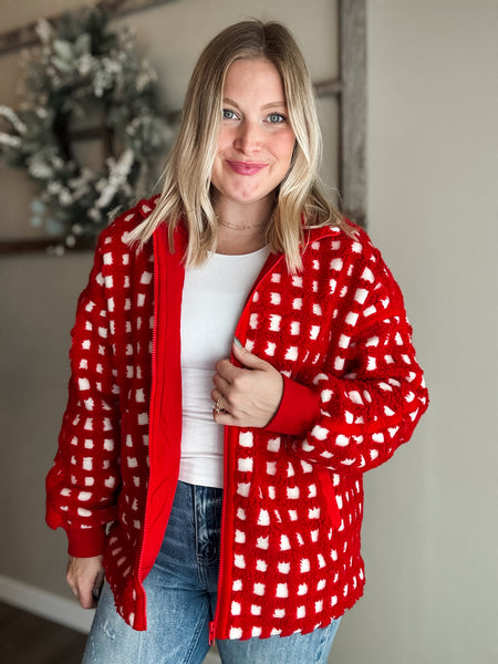 PREORDER Malli Plaid Sherpa Jacket