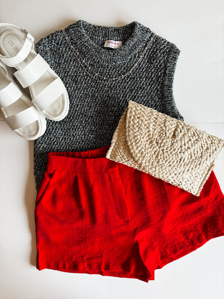 Ginny Sweater Vest Tank - Black