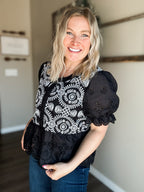 Marciella Eyelet Lace Top