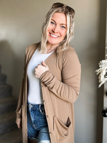 Leighton Duster Cardigan - Camel