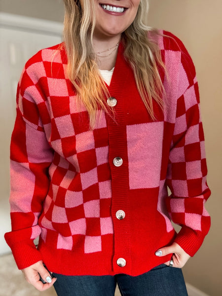 PREORDER Rumi Checker Cardigan