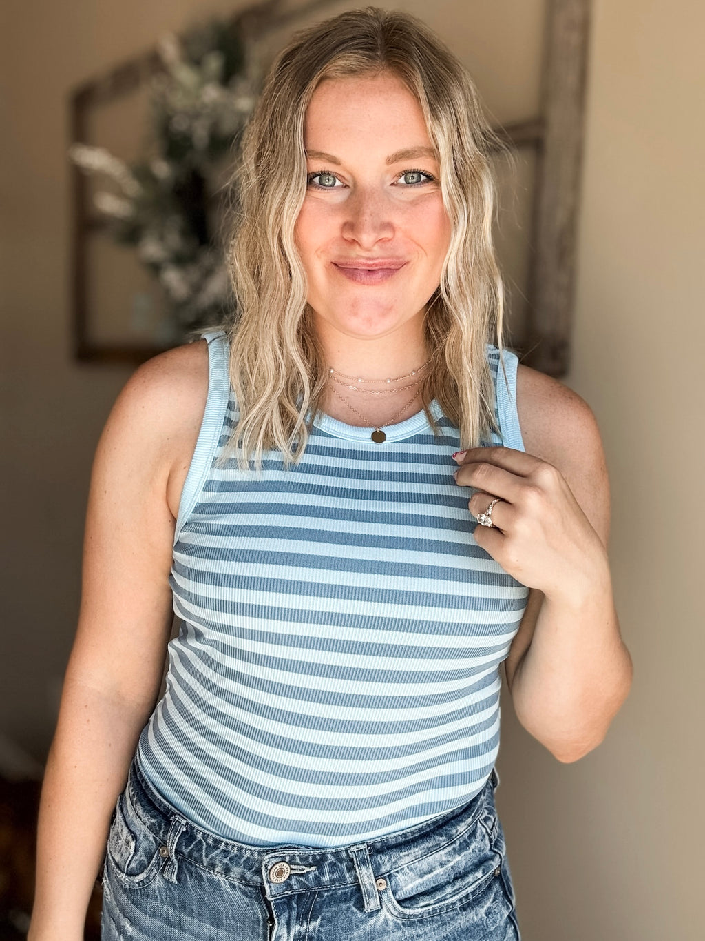 Hallee Striped Tank - SIZE MEDIUM