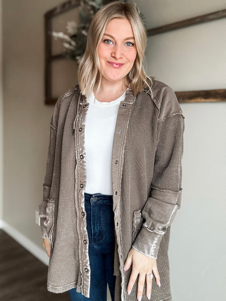Quinley Waffle Knit Hoodie