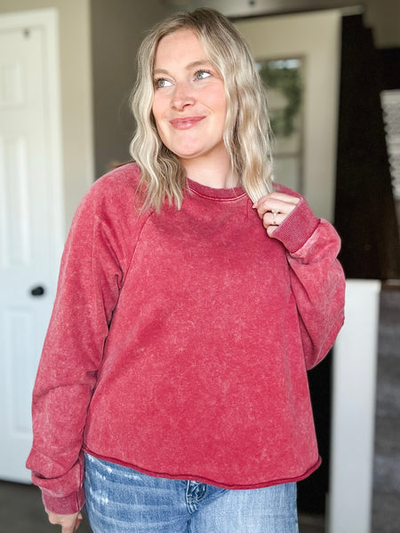Heartland Mineral Wash Crop Pullover