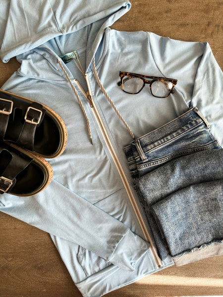 Verity Yoga Jacket - Spring Blue