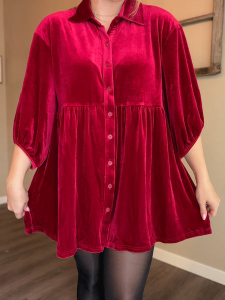 PREORDER Cressida Velvet Tunic Dress