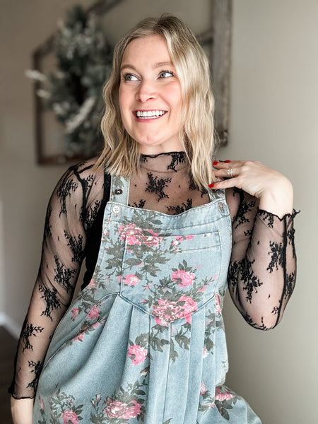 PREORDER Blushing Meadow Floral Overalls